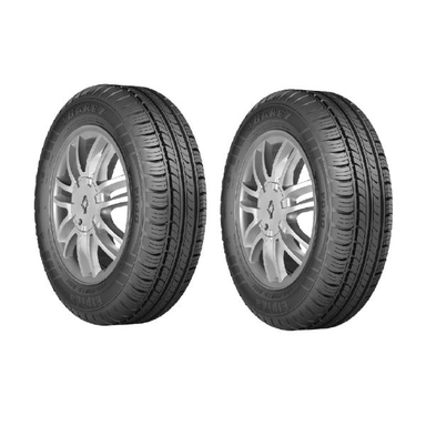 Pair of Barezz Optimal Grip P647 tires on alloy wheels, size 185/65 R 15 88H.