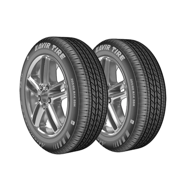 Pair of Barezz Optimal Grip P647 tires on alloy wheels, size 185/65 R 15.