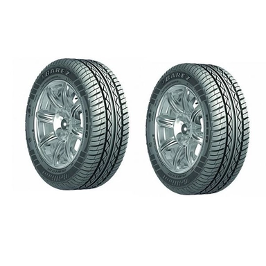 Pair of Kavir Tire Perfect tires on alloy wheels, size 185/65 R 14.