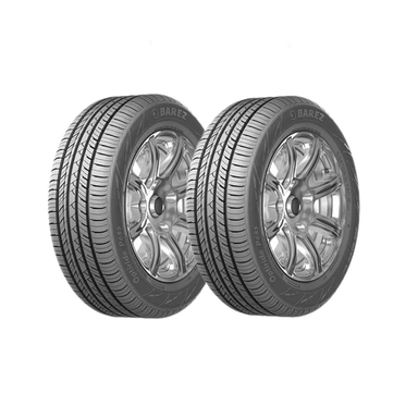 Two new Barezz Premium Grip G810 tires mounted on shiny alloy wheels.