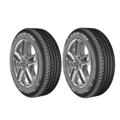 Pair of Barezz Optimal Grip P647 tires on alloy wheels, size 185/65 R 15.