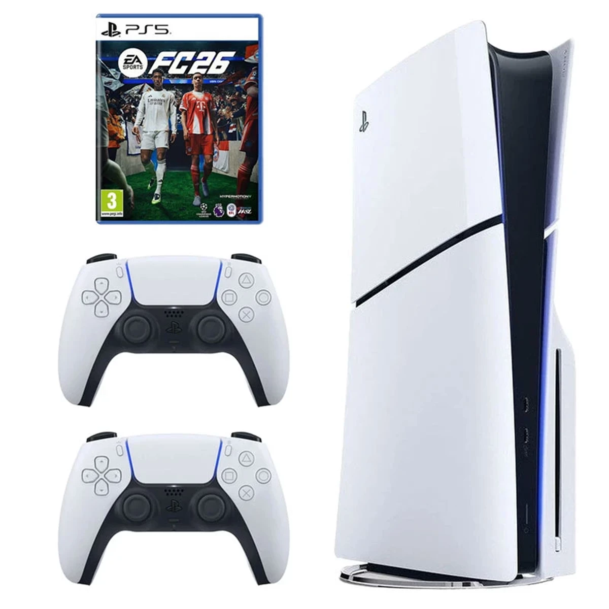 کنسول بازی سونی مدل PlayStation 5 Slim ریجن اروپا سری 2016A نسخه دیسک‌خور ظرفیت یک ترابایت به همراه دسته اضافی و بازی EA SPORTS FC 26 copy-small-image.png