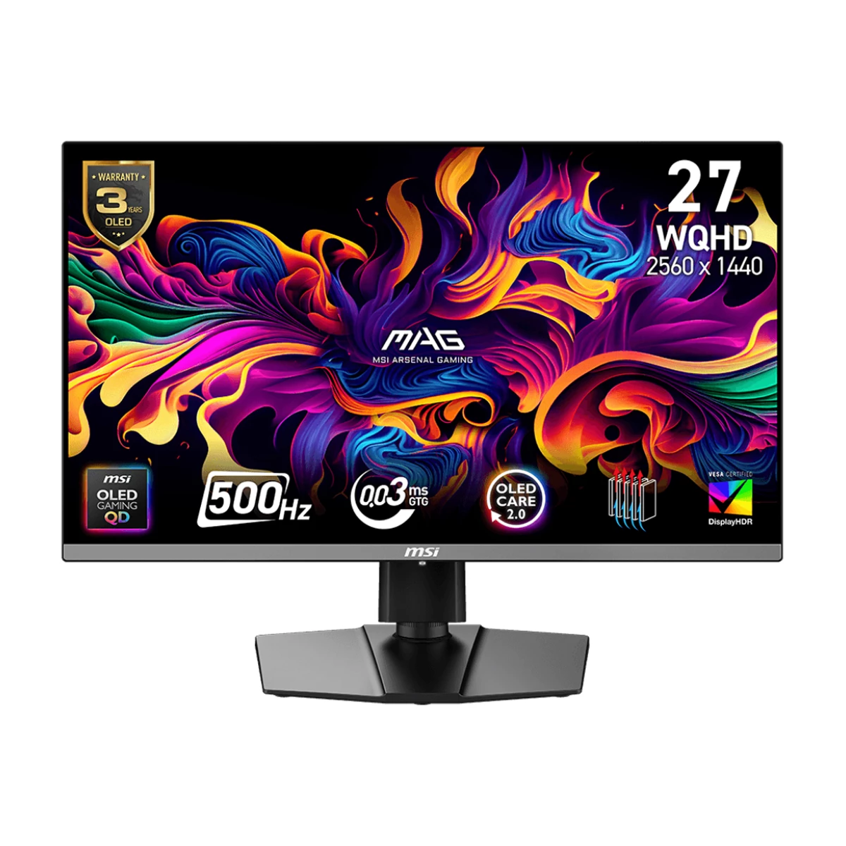 مانیتور گیمینگ ام اس آی مدل MAG 272QP QD-OLED X50 سایز 27 اینچ-small-image