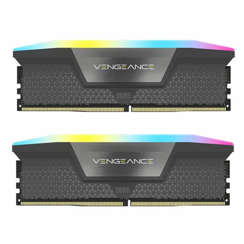 رم دسکتاپ کورسیر VENGEANCE RGB DDR5 دو کاناله 64 گیگابایت 5200 مگاهرتز CL40 با هیتسینک و ولتاژ 1.2 ولت