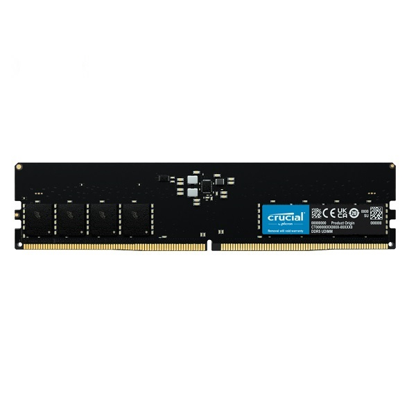 رم دسکتاپ 8 گیگابایت DDR5 کروشیال مدل CT8 با فرکانس 4800 مگاهرتز، تایمینگ CL40 و ولتاژ 1.1 ولت، تککاناله