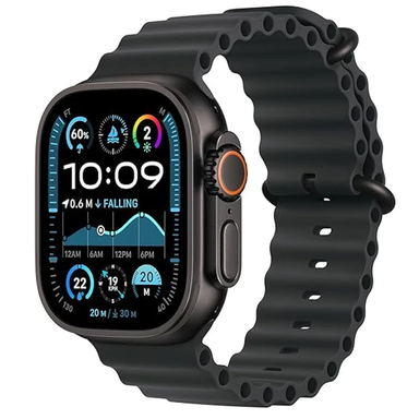 ساعت هوشمند اپل مدل Ultra 2 Black Titanium Case Ocean Band 49mm