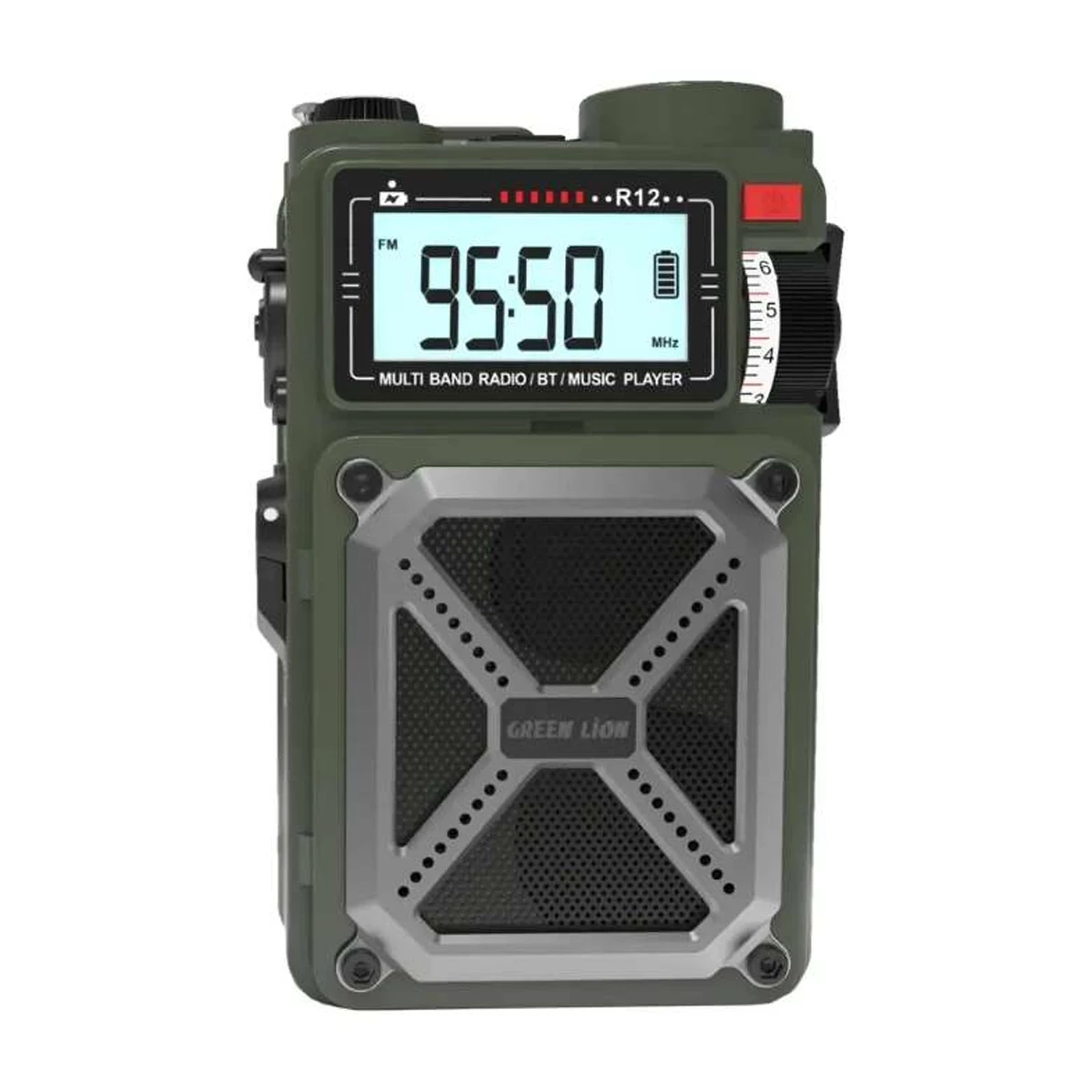 اسپیکر بلوتوثی و رادیو و پاوربانک خورشیدی گرین لاین مدل 4000 Vintage Solar Pro Radio-small-image