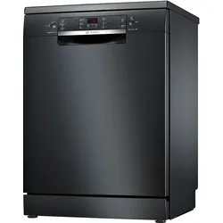 Black Bosch dishwasher with front control panel