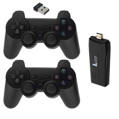 PlayStation 5 with two DualSense controllers and charging dock.