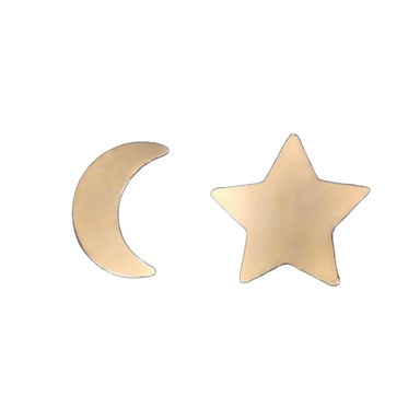 گوشواره طلا 18 عیار زنانه شمیم گلد گالری مدل ماه و ستاره کد D9726