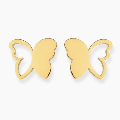 گوشواره طلا 18 عیار زنانه شمیم گلد گالری مدل پروانه کد G451