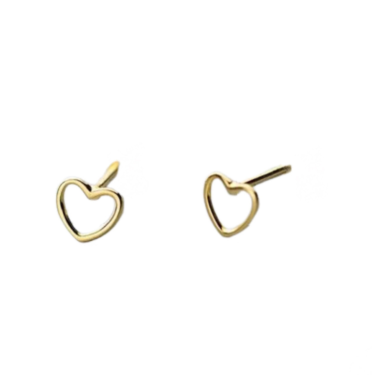 گوشواره طلا 18 عیار زنانه شمیم گلد گالری مدل قلب کد S-26