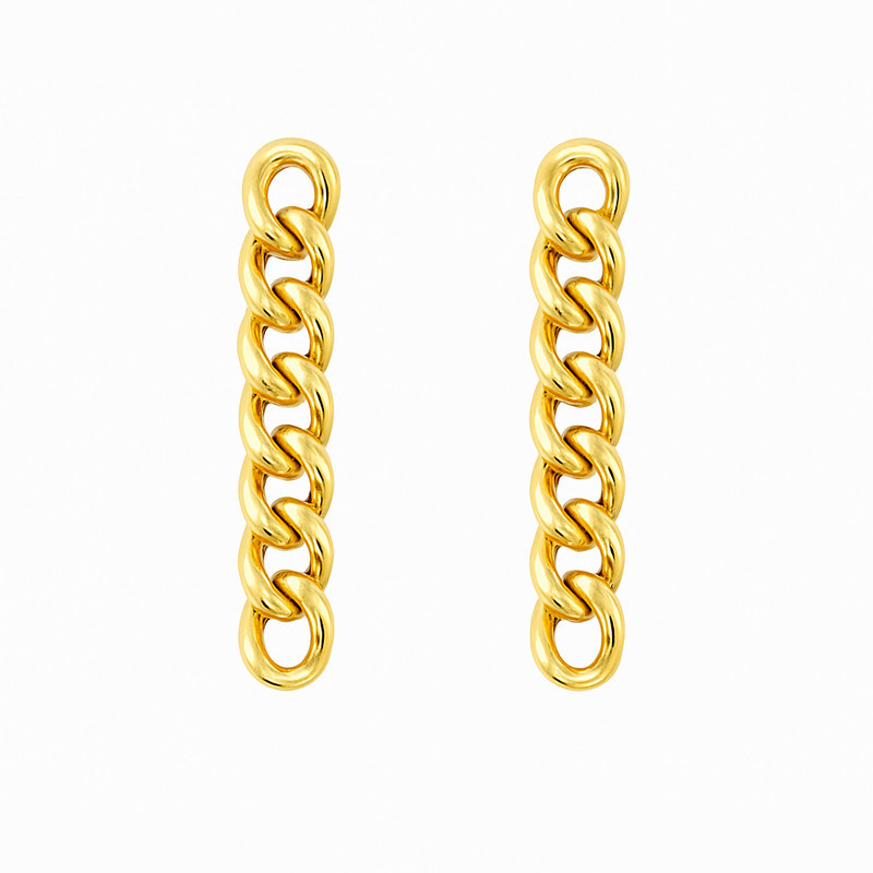 گوشواره میخی طلا 18 عیار زنانه مدوپد مدل کارتیه کد ZB02 کم اجرت