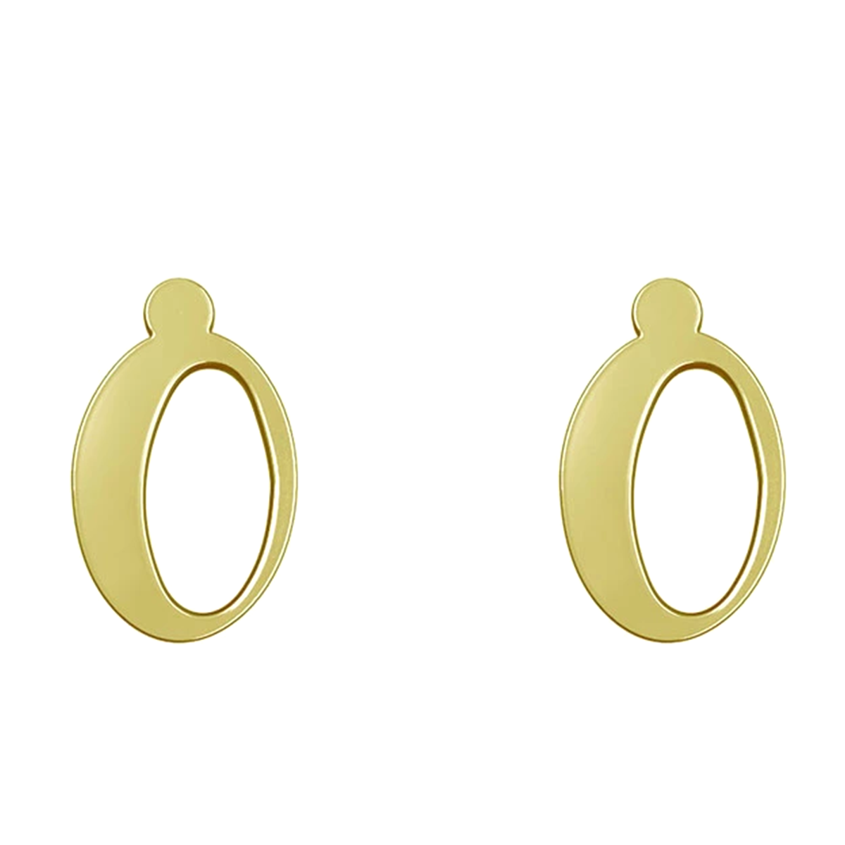 گوشواره طلا 18 عیار زنانه الن نار مدل حرف O EN116875-small-image