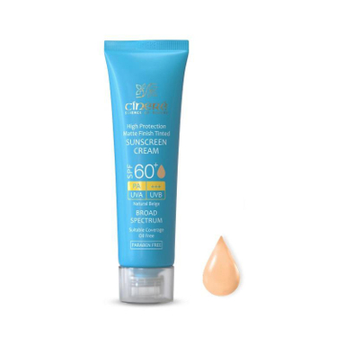 کرم ضد آفتاب رنگی سینره با Spf60 رنگ بژ طبیعی