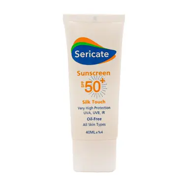 کرم ضد آفتاب بی رنگ سیلک تاچ SPF50 سری کیت حجم 40 میلی لیتر