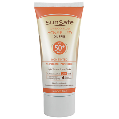کرم ضد آفتاب سان سیف سری Acne Fluid مدل Supreme Invisible با spf 50 حجم 50 میلی لیتر