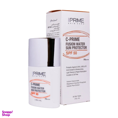 فلوئید ضد آفتاب بی رنگ پریم مدل ویتامین ث SPF 50 حجم 40 میلی لیتر
