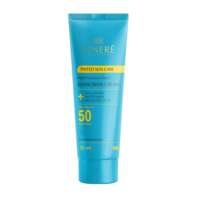 کرم ضد آفتاب سینره مدل SPF50 رنگ بژ روشن مناسب انواع پوست حجم 50 میلی لیتر