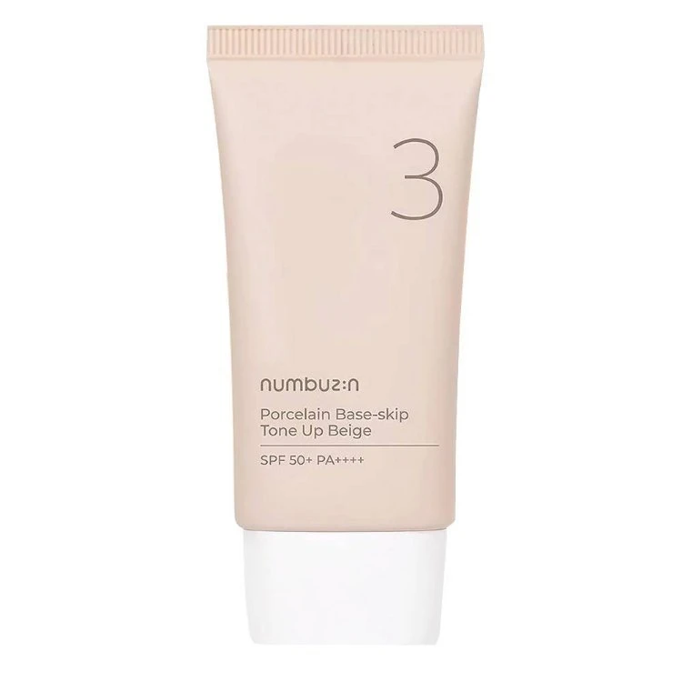 کرم ضد آفتاب رنگی نامبوزین مدل Porcelain Base Skip Tone Up Beige شماره 2 حجم 50 میلی لیتر
