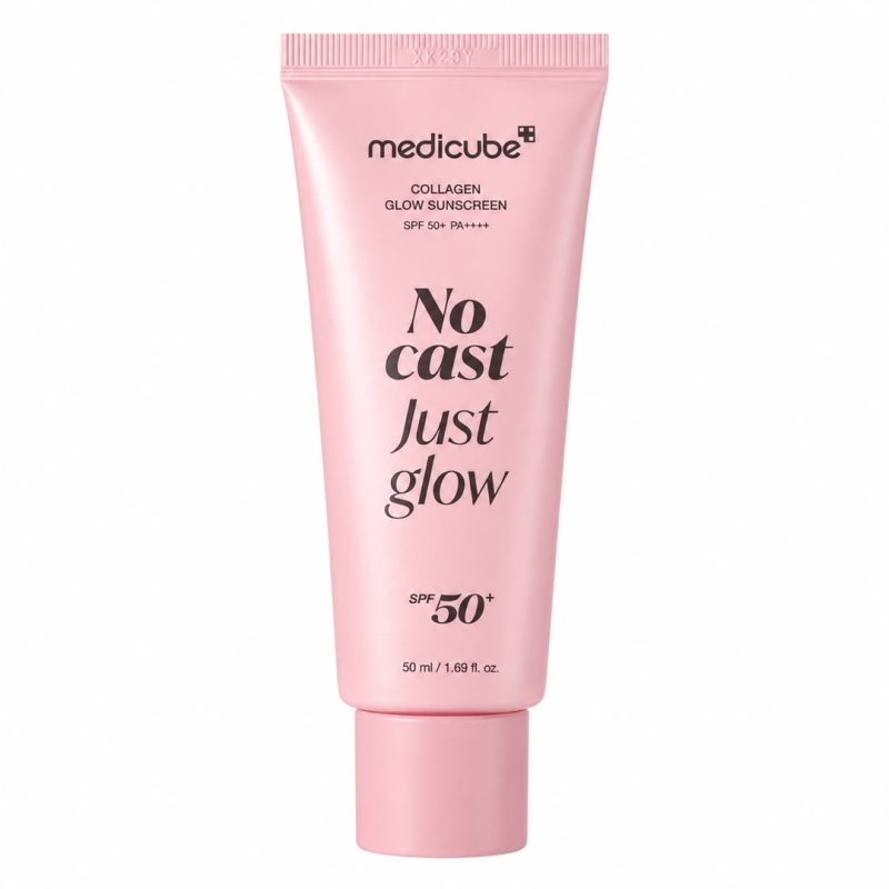 کرم ضد آفتاب بدون رنگ دست و صورت مدیکیوب spf50 مدل NO Cast Just Glow مناسب برای انواع پوست حجم 50 میلی لیتر