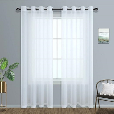 پرده حریر ۲ تکه روژان مدل پانچی سایز 280×140 سانتی متر
