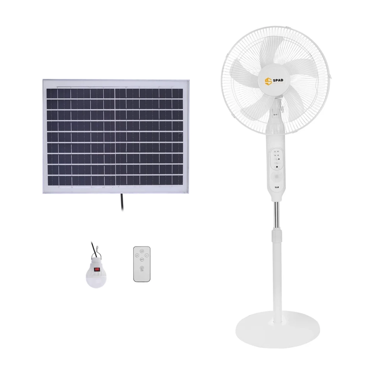 پنکه ایستاده اسپاد مدل SOLAR_FAN به همراه پنل خورشیدی-small-image