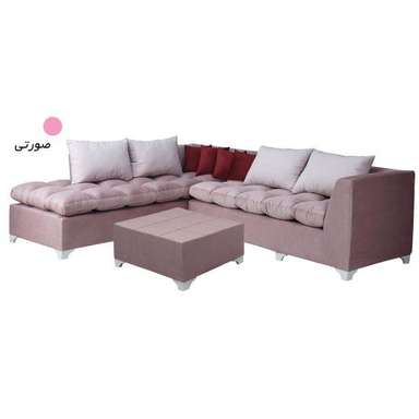 مبل راحتی 5 نفره چشمه نور کد MA703/5-WT-PK به همراه میز جلو مبلی