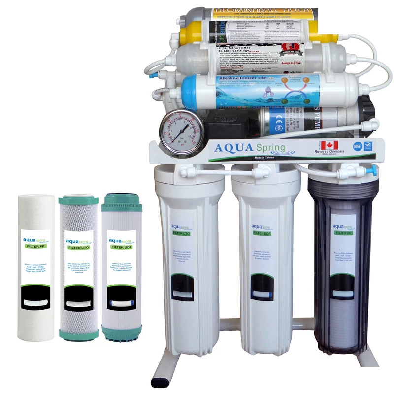 دستگاه تصفیه کننده آب آکوآ اسپرینگ مدل RO-NF7400 به همراه فیلتر تصفیه آب بسته 3 عددی
