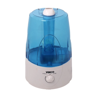 Veko humidifier with blue transparent tank and adjustable control dial