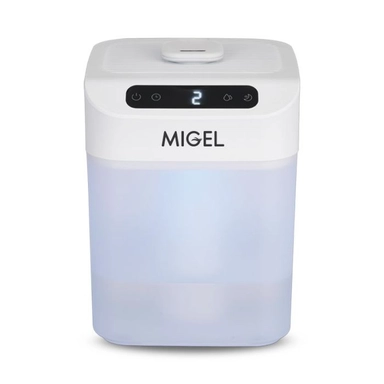 Migel humidifier with digital display and white translucent tank