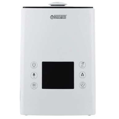 Arshia white humidifier with touch buttons and digital display panel