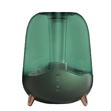 Green humidifier with transparent tank and touch control buttons