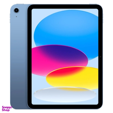 Blue iPad with vibrant edge-to-edge colorful display