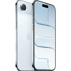 Silver iPhone 17 air with front and back view showing sleek design and display.