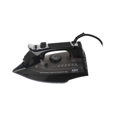 Black AEC steam iron with nano-ceramic soleplate