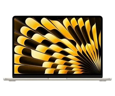 Apple MacBook with gold display design on front view