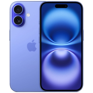 Purple iPhone front and back view with dual camera.