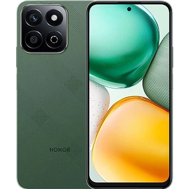 Honor smartphone in green with quad rear camera and vibrant front display