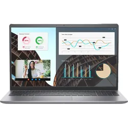 Laptop displaying charts and video conference screen on display