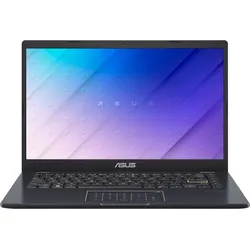 Asus laptop with illuminated screen and keyboard on white background