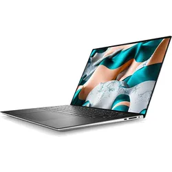 Dell XPS laptop with slim bezel display and sleek silver design