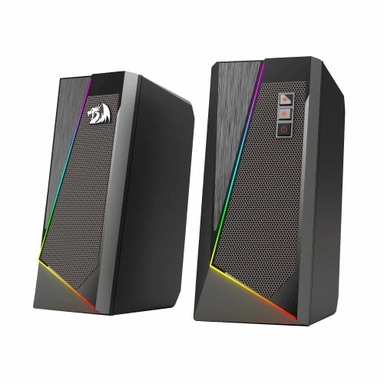 Redragon desktop gaming speakers with RGB lighting and modern design