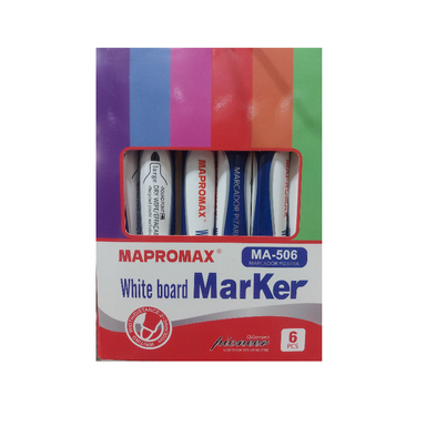 ماژیک وایت برد 6 رنگ مدل Mapromax کد MA-506