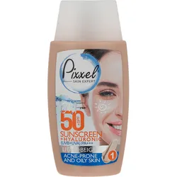  Pixxel SPF 50 sunscreen for oily and acne-prone skin, beige shade
