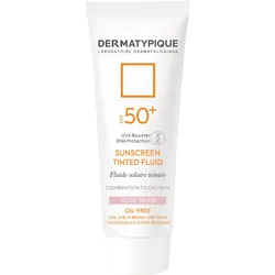  Dermatypique SPF 50+ sunscreen tinted fluid for combination to oily skin, rose beige
