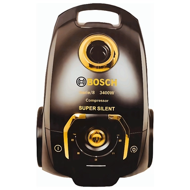 Black and silver vacuum cleaner with a sleek design, extendable metal handle, and attached hose for efficient cleaning.