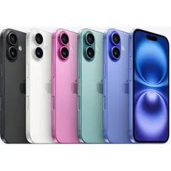 iPhone 16 lineup in multiple colors showing front and side views