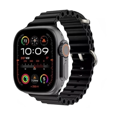 Rugged black smartwatch with navigation features and fitness tracking display